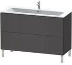 Duravit L-Cube Waschtischunterbau stehend, 2 Ausz&uuml;ge, 1220x704x481mm,...