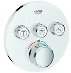 Grohe Grohtherm SmartControl Thermostat mit drei Absperrventilen, Wandrosette...