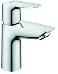 Grohe BauEdge Einhand-Waschtischbatterie, S-Size, Ausladung 95mm, Push-Open