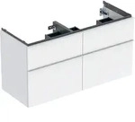 Geberit iCon Unterschrank f&uuml;r Doppelwaschtisch, 4 Schubladen, 118,4x61,5x47,6 cm,