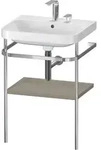 Duravit Happy D.2 Plus c-shaped Set mit Metallkonsole, 575x490mm, 2 Hahnl&ouml;cher,