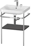 Duravit Happy D.2 Plus c-shaped Set mit Metallkonsole, 575x490mm, 2 Hahnl&ouml;cher,