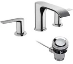 hansgrohe Vivenis 3-Loch Waschtischarmatur 90, mit Zugstangen-Ablaufgarnitur,