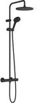 hansgrohe Vernis Blend Duschsystem 240, 1-jet, mit Thermostat, EcoSmart, Mattschwarz,