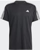 adidas Essentials Train 3-Stripes Training T-Shirt Herren schwarz | Größe: L