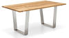 Tisch Noah Trapezkufe Edelstahl - 200 x 95 cm Teak gebürstet
