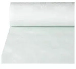Papiertischtuch Damastpr&auml;gung Rolle 50m x 1m Weiss Festtagstischdecke
