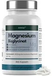 Magnesiumbisglycinat, hochdosiert 1365mg pro Tagesdosis, 365 vegane Kapseln v...