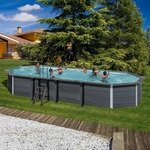 Gre KPCOV80, Gre Composite Ovalpool-SET 8,04 x 3,86 x 1,24 m