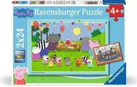 Ravensburger 12004018, Ravensburger Kinderpuzzle 2x24 Teile - Peppa Wutz - Partyzeit!