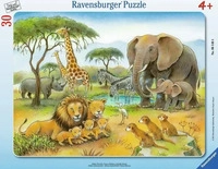 Ravensburger 06146, Ravensburger Kinderpuzzle 30 Teile - Afrikas Tierwelt
