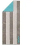 CaW&ouml; Saunatuch 80 x 200 cm Baumwolle Blau, Grau T&uuml;rkis /