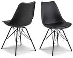 2er-Set Actona Stuhl Eris Kunststoff Schwarz