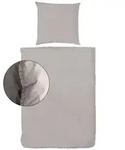 Bettw&auml;sche Stonewashed 155 x 220 cm Renforce Beige Kitt