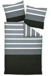 Janine Design Bettw&auml;sche Davos 135 x 200 cm Biber Schwarz, Silber Schwarz /