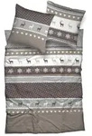 Casatex Biber-Bettw&auml;sche Garmisch 155 x 220 cm Biber Beige-Silber