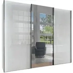 Wiemann Schwebet&uuml;renschrank Monaco 250 x 217 cm Glas Wei&szlig;