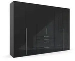 rauch ORANGE Kleiderschrank Purisma 301 x 223 cm Glas Basalt