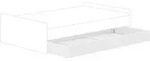 Paidi Ausziehbett Little Flo 90 x 190 cm Dekor Kreidewei&szlig;