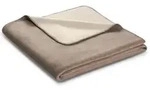 Biederlack Kuscheldecke Melange 150 x 200 cm Mischgewebe Sand / Natur