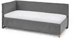 meise.m&ouml;bel Polsterbett Fun mit Lattenrost Stoff Grau 140 x 200 cm