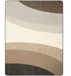 Biederlack Kuscheldecke Conture Flow 150 x 200 cm Mischgewebe Braun / Beige