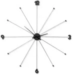 KARE DESIGN Wanduhr Like Umbrella &Oslash; 100 cm Alu, Eisen, Stahl & Metall Schwarz