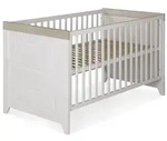 roba Baumann Babybett Felicia 70 x 140 cm Dekor Wei&szlig;