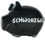 Spardose Schwarzgeld 12,5 x 9 cm Keramik Schwarz