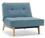 INNOVATION LIVING Sessel Splitback Eik Eiche Stoff Light Blue