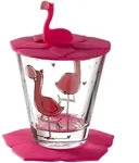 Leonardo Wasserglas Bambini - Flamingo 3tlg. Glas Transparent Klar