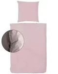 Bettw&auml;sche Stonewashed 135 x 200 cm Renforce Rosa Rose