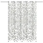 Duschvorhang Mosaik 180 x 200 cm Polyester Grau