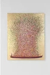 KARE DESIGN Wandbild 120 x 160 cm Flower Boat Naturfaser Gold