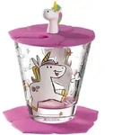 Leonardo Wasserglas Bambini - Einhorn 3tlg. Glas Transparent Klar