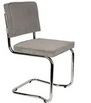 2er-Set Zuiver Freischwinger Ridge Rib Stoff Light Grey