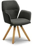 Stuhl Merlot Stoff Grau Graphit