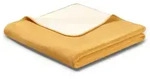 Biederlack Kuscheldecke Doubleface 150 x 200 cm Mischgewebe Beige