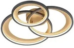Trio LED-Deckenleuchte Granada Alu, Eisen, Stahl & Metall Gold, Schwarz Gold /