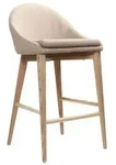 Design-Hochstuhl Holz Polyester Beige SHANA