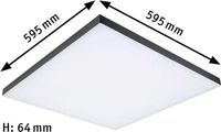 Paulmann 79909, Paulmann LED Panel Velora Rainbow dynamicRGBW eckig 595x595mm 31W