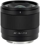 AF 15mm F/1.7 Sony E Weitwinkelobjektiv