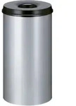 V-Part Feuerl&ouml;schender Papierkorb 50 Liter offen Aluminium/schwarz