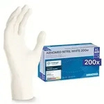 ARNOMED CLASSIC NITRIL WHITE 200er Nitrilhandschuhe wei&szlig; puderfrei, VE 200...