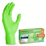 ARNOMED RAINBOW NITRIL LIME GREEN Nitrilhandschuhe gr&uuml;n puderfrei, VE 100 St&uuml;ck 9/L