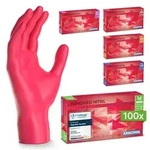 ARNOMED RAINBOW NITRIL LAVA RED Nitrilhandschuhe rot puderfrei, VE 100 St&uuml;ck 8/M