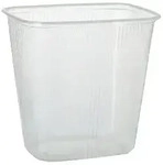 Starpak Verpackungsbecher, PP eckig 500 ml 10,1 cm x 8,1 cm x 10,8 cm...