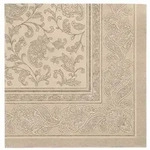 PAPSTAR Servietten "ROYAL Collection" 1/4-Falz 40 cm x 40 cm sand "Ornaments",...