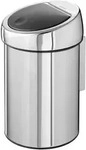 Brabantia Touch Bin Kosmetik-Wandabfalleimer 3 Liter Edelstahl Edelstahl hochglanz