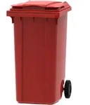 Vepa Bins Mini Container 240 Liter mit Klappdeckel rot